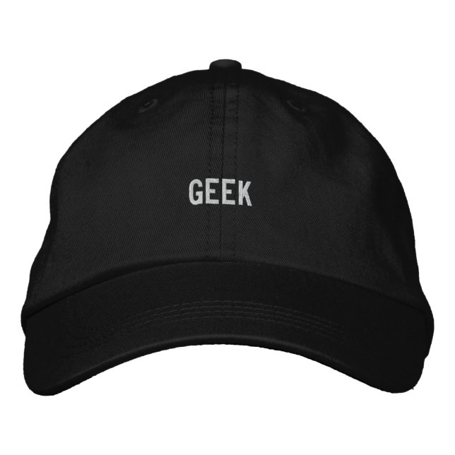 Geek Bestickte Kappe (Vorderseite)