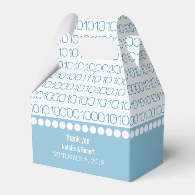 Geek bleu Chic Code binaire Ballotins (Verso)