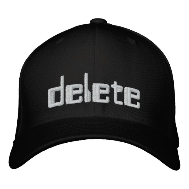 geek casquette brodé "Delete" 1337 pwn (Devant)