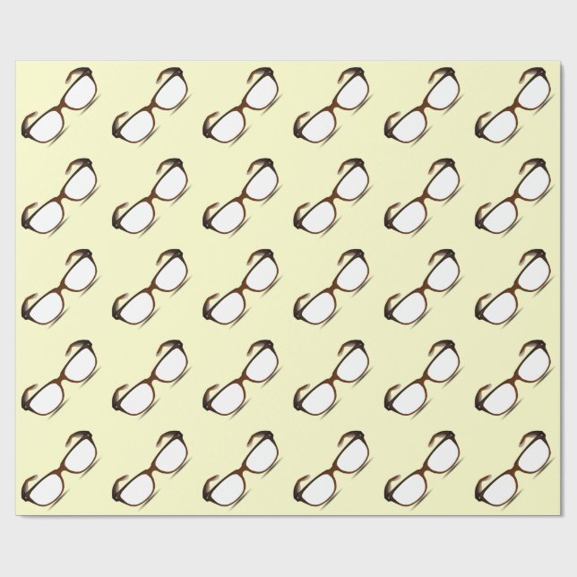 GEEK CHIC GLASSES PATTERN DESIGN GESCHENKPAPIER (Flach)