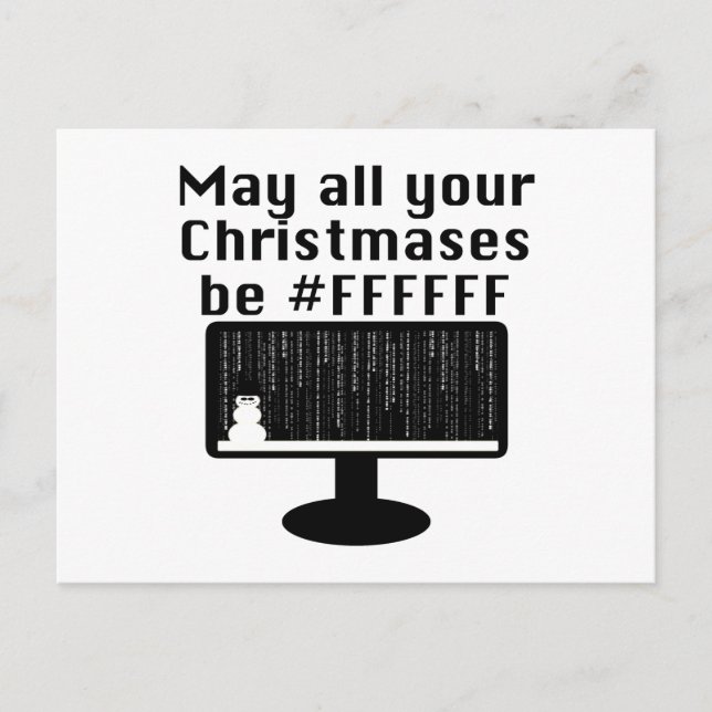 Geek Christmas Postcard Feiertagspostkarte (Vorderseite)