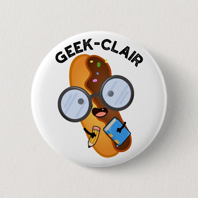 Geek-clair Funny Eclair Pun Button (Vorderseite)