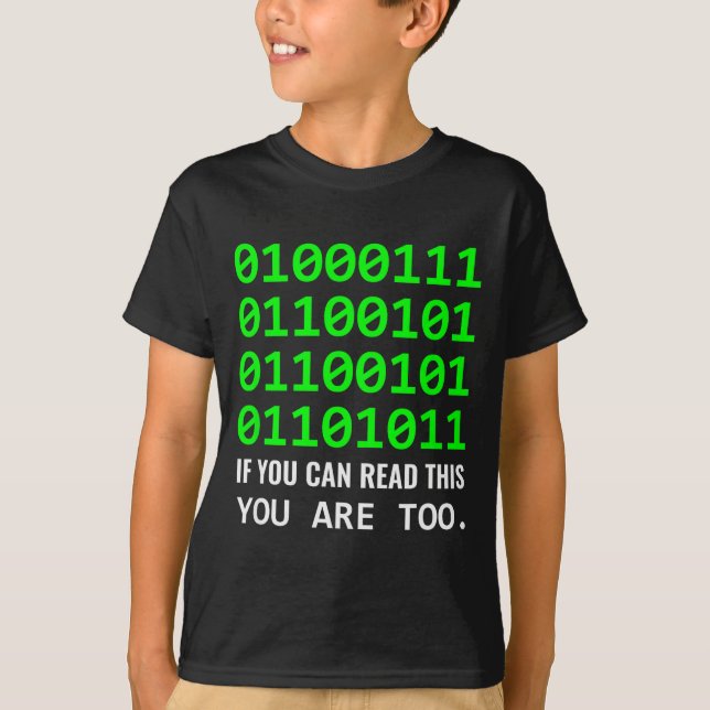 Geek Computer Binary Code Software Developer  T-Shirt (Vorderseite)