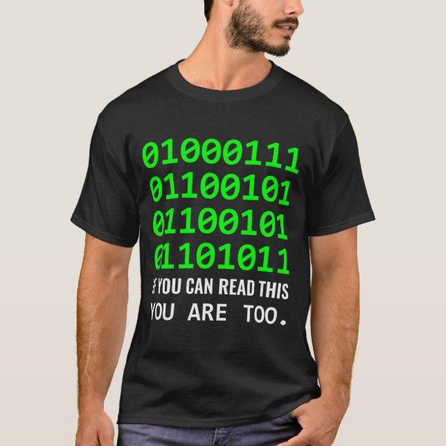 Geek Computer Binary Code Software Developer  T-Shirt (Vorderseite)