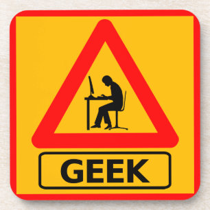 Geek Computer Nerd Working Desk Getränkeuntersetzer