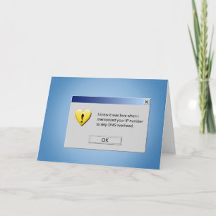 Geek d'ordinateur Je t'aime Carte Valentine Card