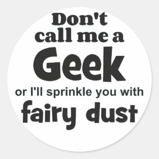 Geek-Feenstaub bf Runder Aufkleber