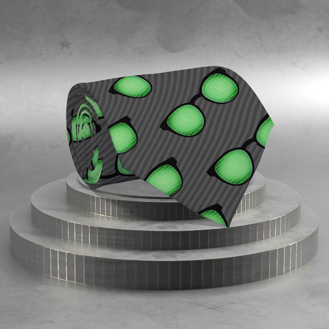 Geek Glasses - Programmierer / Dev Thema gestreift Krawatte (Von Creator hochgeladen)