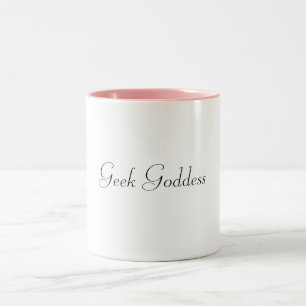 Geek-Göttinrosa-Tasse Zweifarbige Tasse
