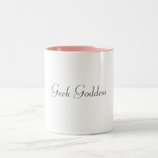 Geek-Göttinrosa-Tasse Zweifarbige Tasse