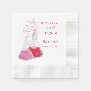 Geek Heart Chemistry Offbeat Personalisierte Hochz Serviette