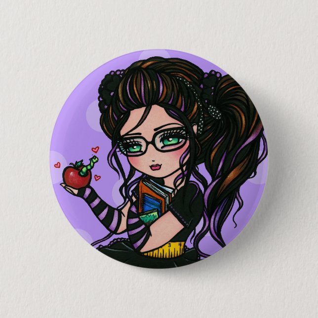 Geek-heraus Nerd Smartie keucht Button (Vorderseite)
