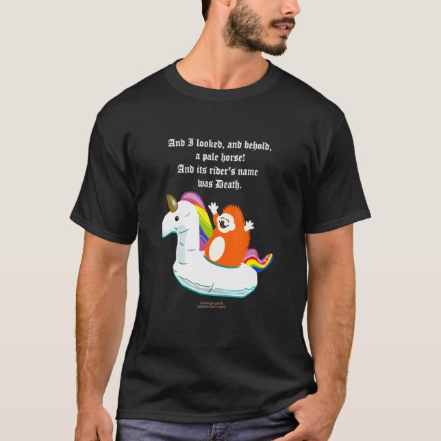 Geek Igel Unicorn Buch der Offenbarung Geek T-Shirt (Vorderseite)
