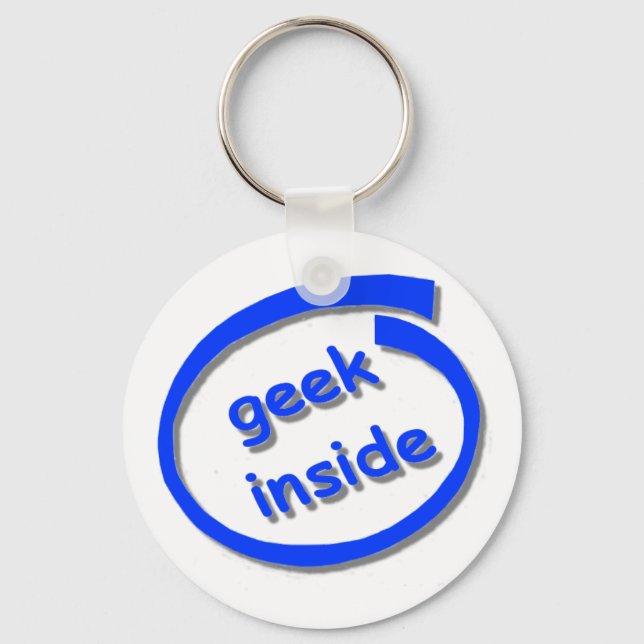 Geek Inside Keyring Schlüsselanhänger (Vorderseite)
