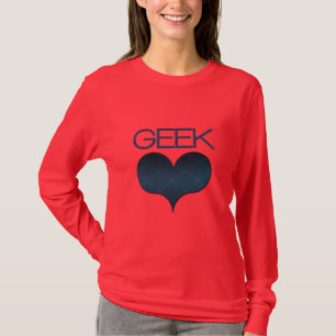 Geek Liebe (Herz) Dark T-Shirt, Dark Blue T-Shirt