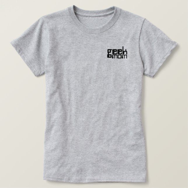 Geek-Mama besticktes Shirt (Design vorne)