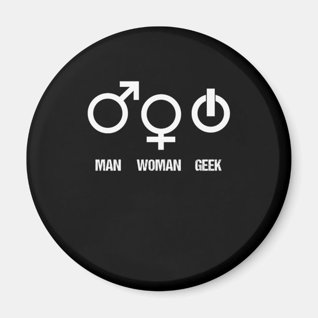 Geek Man Woman Nerd Computer Video Player Geschenk Magnet (Vorne)