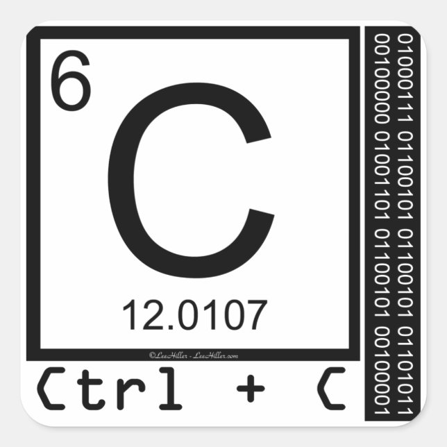 Geek mir! Carbon Copy Quadratischer Aufkleber (Vorderseite)