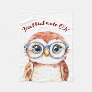 Geek Nerd Bird Fleecedecke