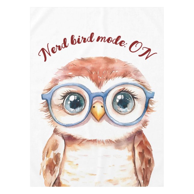 Geek Nerd Bird Tischdecke (Vorderseite)