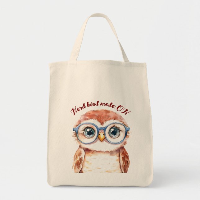 Geek Nerd Bird Tragetasche (Vorne)