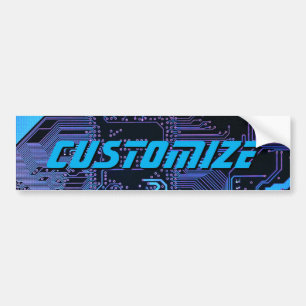 Geek Out Custom PCB Blue Electronic Circuit Board Autoaufkleber