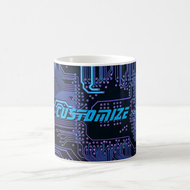 Geek Out Custom PCB Blue Electronic Circuit Board Kaffeetasse (Mittel)