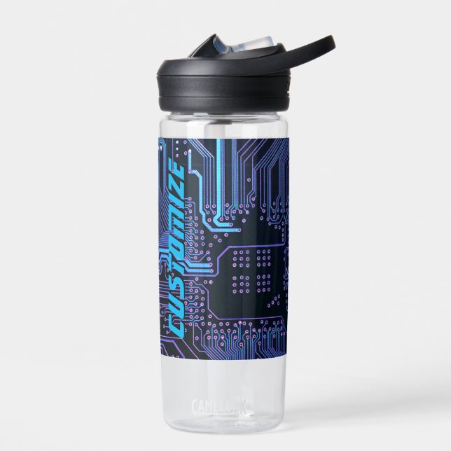 Geek Out Custom PCB Blue Electronic Circuit Board Trinkflasche (Links)