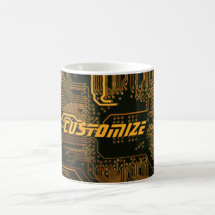 Geek Out Custom PCB Orange Circuit Board Kaffeetasse