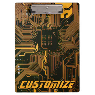 Geek Out Custom PCB Orange Circuit Board Klemmbrett