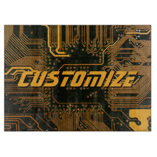 Geek Out Custom PCB Orange Circuit Board Schneidebrett