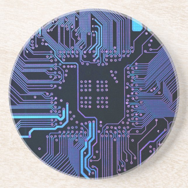Geek Out Nerd PCB Blue Electronic Circuit Board Getränkeuntersetzer (Vorne)