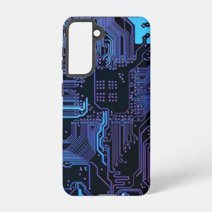 Geek Out Nerd PCB Blue Electronic Circuit Board Samsung Galaxy Hülle