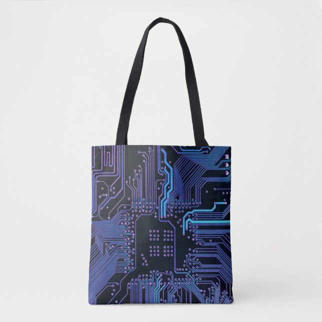 Geek Out Nerd PCB Blue Electronic Circuit Board Tasche (Vorderseite)
