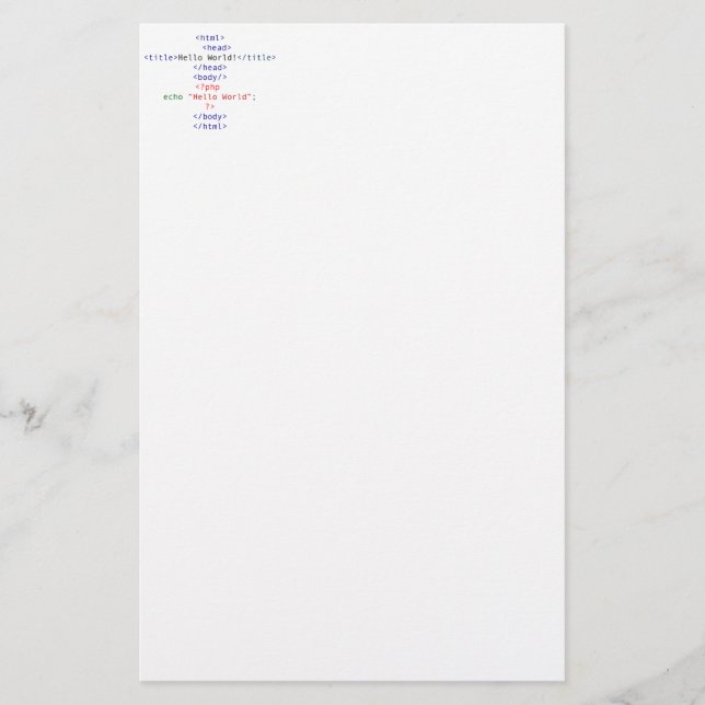 Geek php Greeting Briefpapier (Vorderseite)