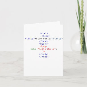 Geek php Greeting Karte