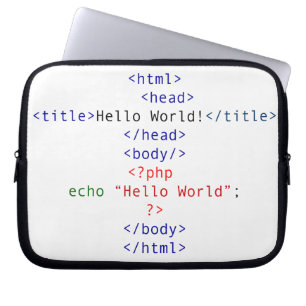 Geek php Greeting Laptopschutzhülle