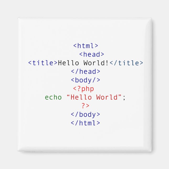 Geek php Greeting Magnet (Vorne)
