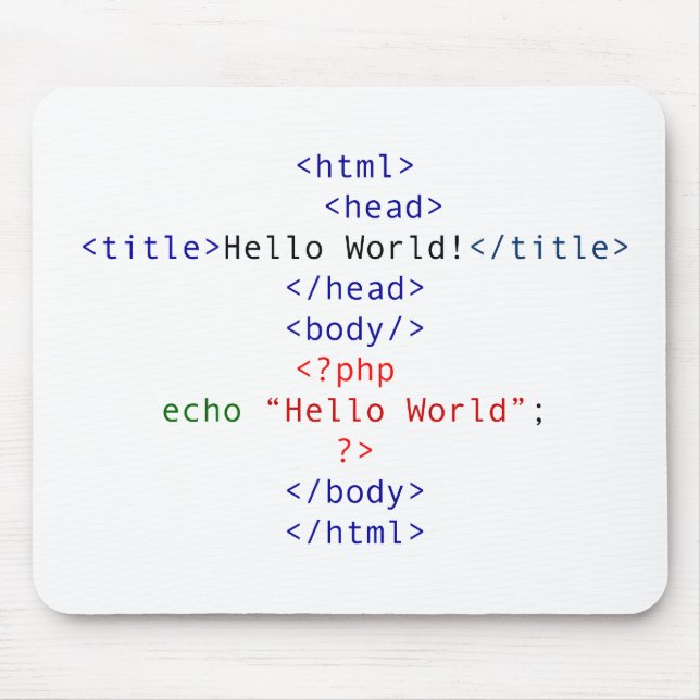 Geek php Greeting Mousepad (Vorne)