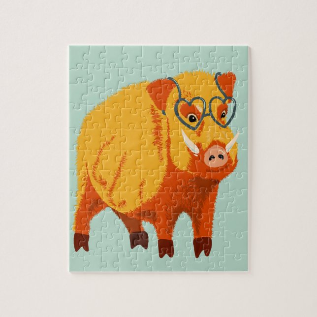 Geek Pig Funny Boar Wild Animal (Vertikal)