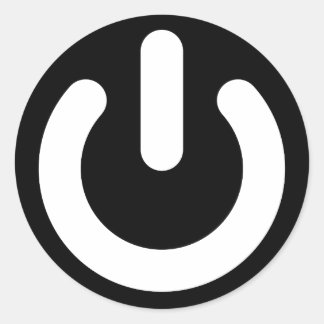 Geek Power Ideology Runder Aufkleber