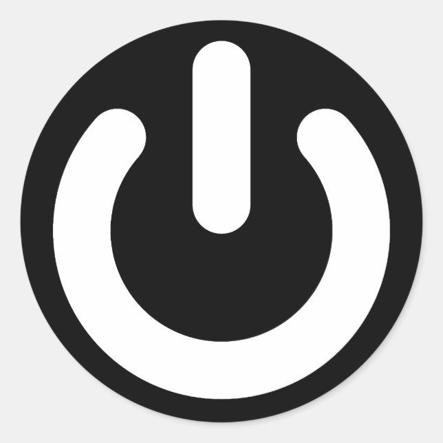 Geek Power Ideology Runder Aufkleber (Vorderseite)