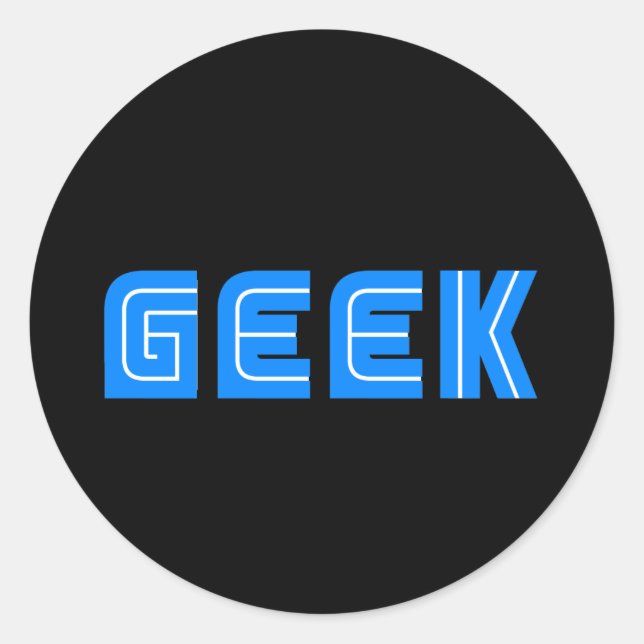 Geek Runder Aufkleber (Vorderseite)