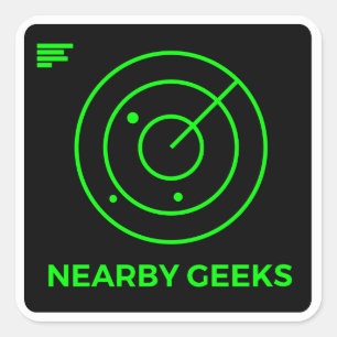 Geek Scanner Quadratischer Aufkleber