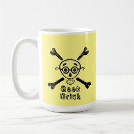 Geek Skull mit Brillen personalisiert Kaffeetasse