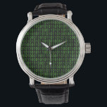Geek Watch #2 Digital Ons und Zeroes Binary Armbanduhr<br><div class="desc">Klassisches Grün auf schwarzem Hintergrund mit Einsen und Nullen. Ein "Bit" Geeky.</div>