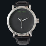 Geek Watch #4 Unix Linux Armbanduhr<br><div class="desc">Klassisches Grün auf schwarzem Hintergrund "$ su root". ein "bit" Geeky.</div>