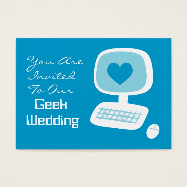 Geek Wedding Einladung Event Cards (Vorderseite)