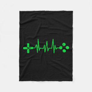 Geeks Heartbeat Gaming Fleecedecke