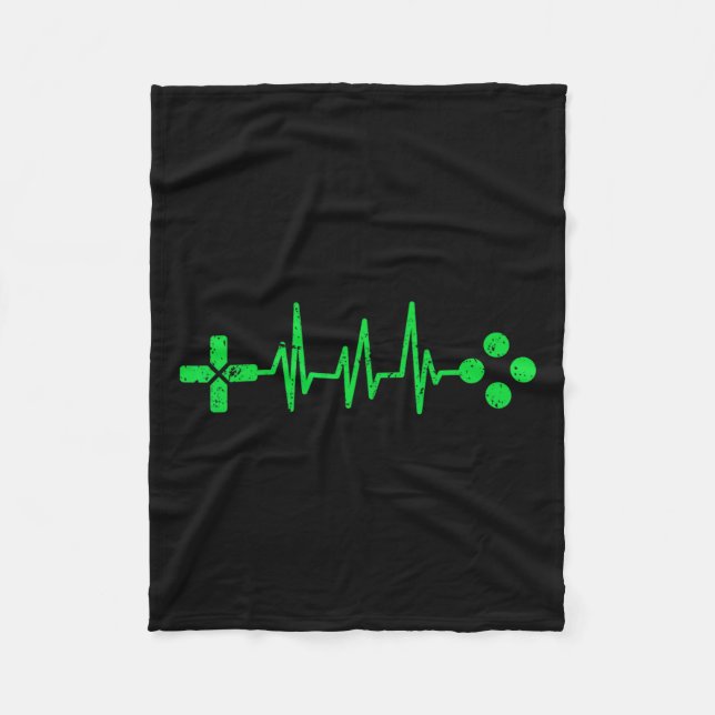 Geeks Heartbeat Gaming Fleecedecke (Vorderseite)